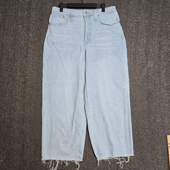 Madewell Denim - Madewell The Curvy Perfect Vintage Wide Leg‎ Jeans 30 Light Blue Wash 30 x 26